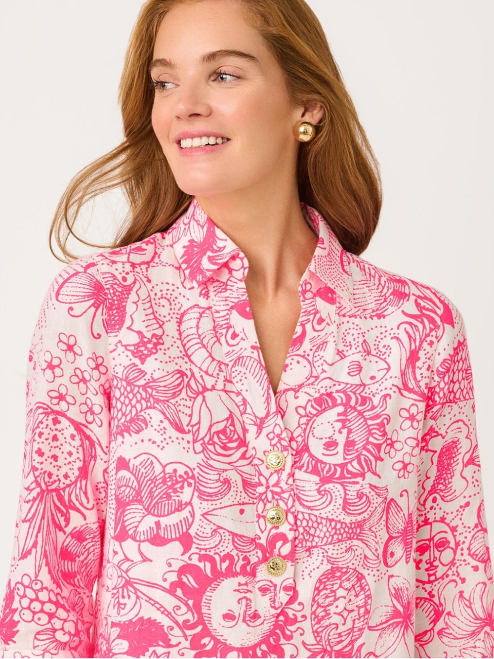 Lilly Pulitzer gorgeous pull over linen maxi dress